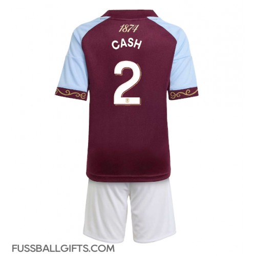Aston Villa Matty Cash #2 Fußballbekleidung Heimtrikot Kinder 2025-26 Kurzarm (+ kurze hosen)